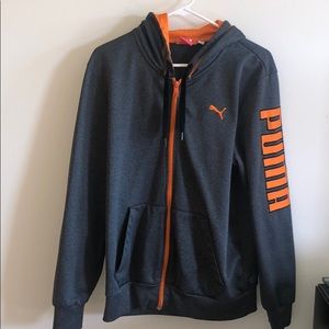 Orange/ grey Puma jacket